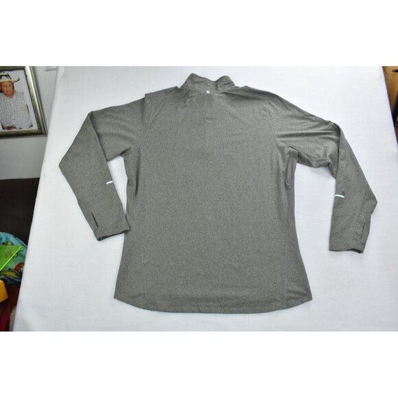 Nike Dri-Fit Element Men's Sweatshirt Size L 1/2 Zip Gray Long Sleeve -Flaws- - Picture 13 of 14
